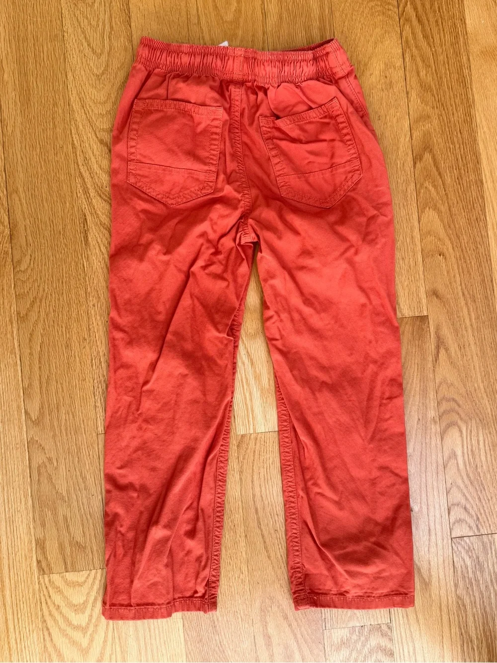Hanna Andersson Orange Pull-On Drawstring Pants Elastic Waist Size 6-7 or 120 cm
